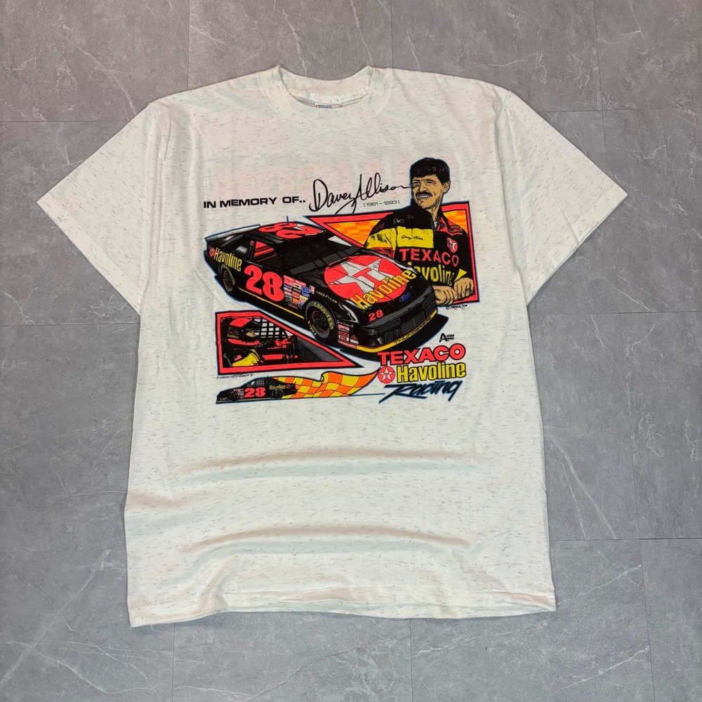 Vintage 1993 Davey Allison Texaco Havoline Racing Memorial T-Shirt Mens Large L